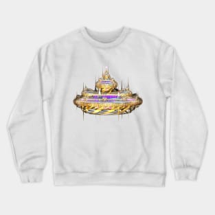 Fractal Floating Golden Palace Crewneck Sweatshirt